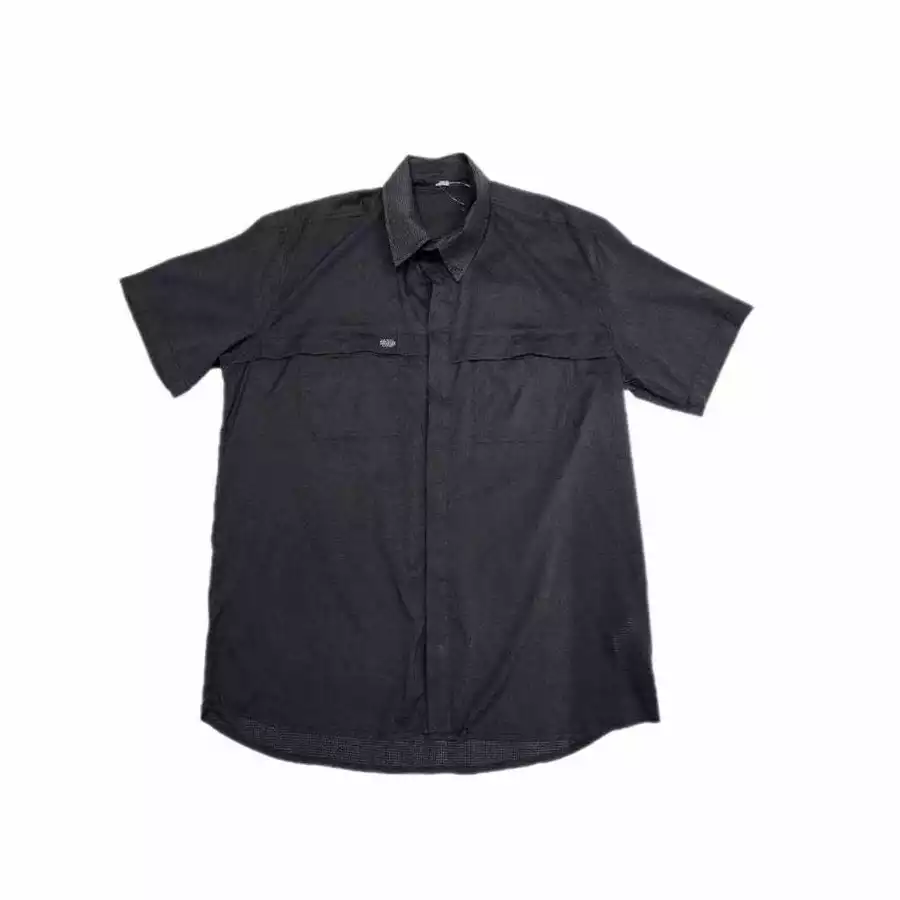 Courier Off Grid Button Down Shirt in Black
