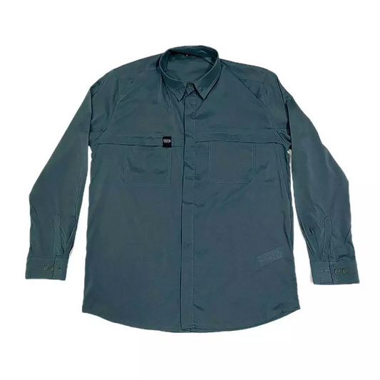 Courier  Long Sleeved Button Down in Bluemine