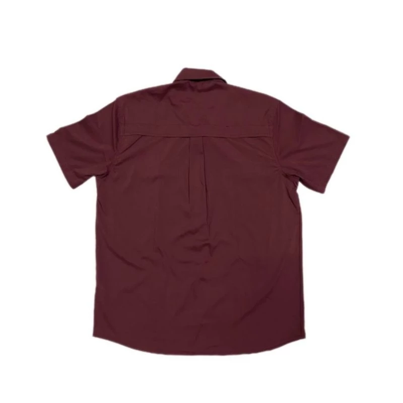 Courier Off Grid Button Down Shirt in Bordeaux