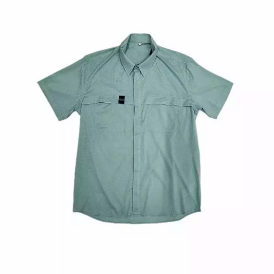 Courier Off Grid Button Down Shirt in Celadon