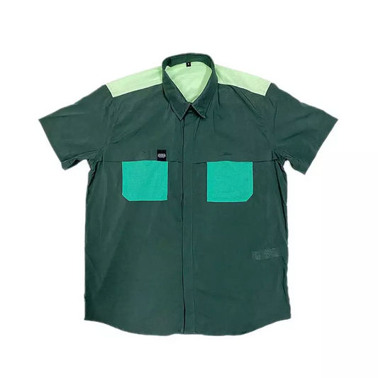 Courier Off Grid Button Down Shirt in Forest