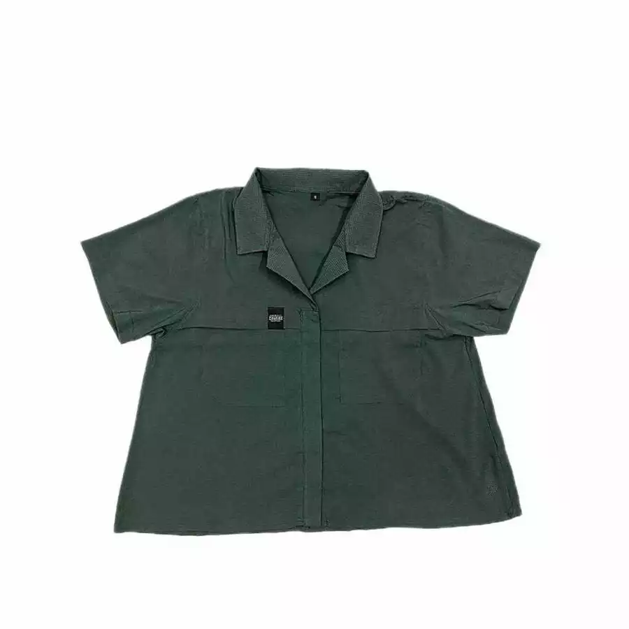 Courier Womens Off Grid Blouse in Olive