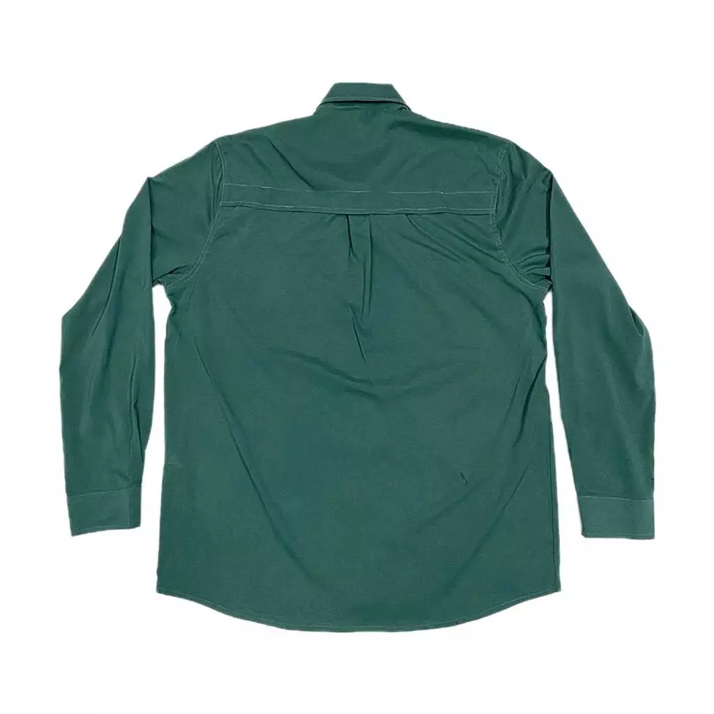 Courier Long Sleeved Button Down in Olive