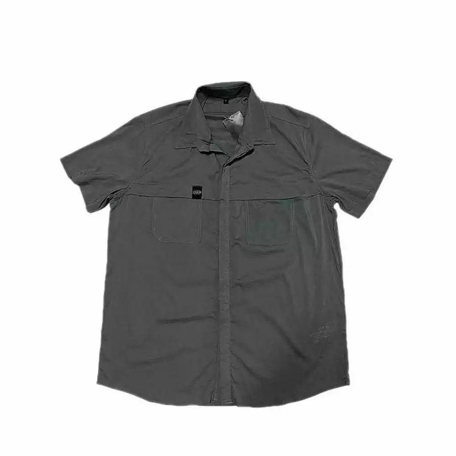 Courier Off Grid Button Down Shirt in Pewter