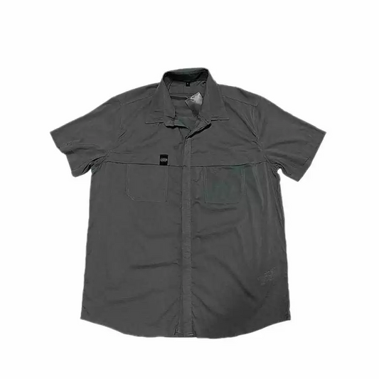 Courier Off Grid Button Down Shirt in Pewter