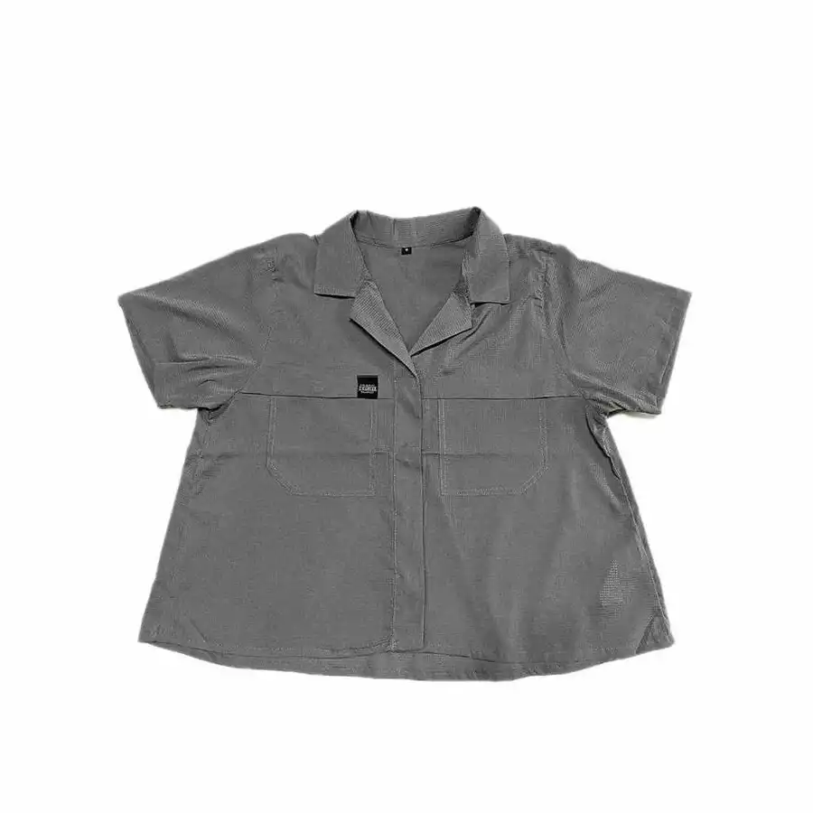 Courier Womens Off Grid Blouse in Pewter