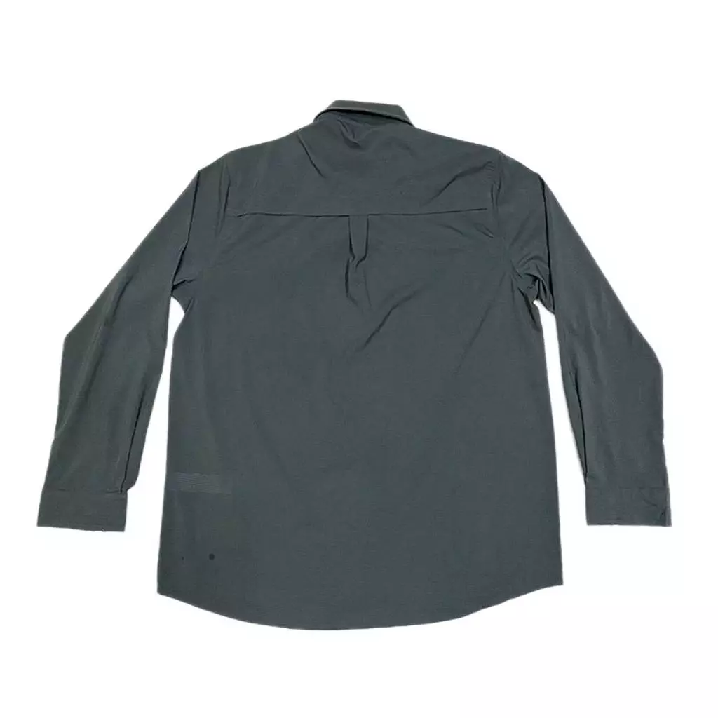 Courier Long Sleeved Button Down in Pewter