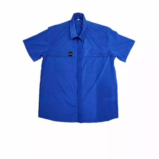 Courier Off Grid Button Down Shirt in Ultramarine