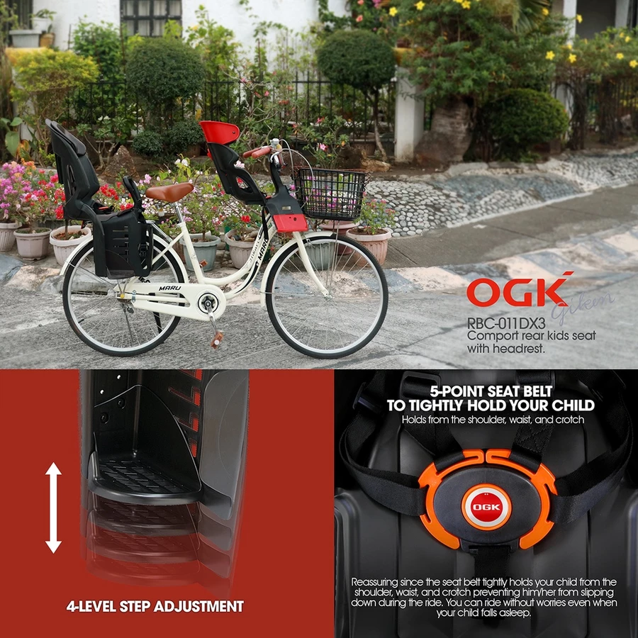 OGK - Rear Child Seat RBC-011DX3 (Black-Red)