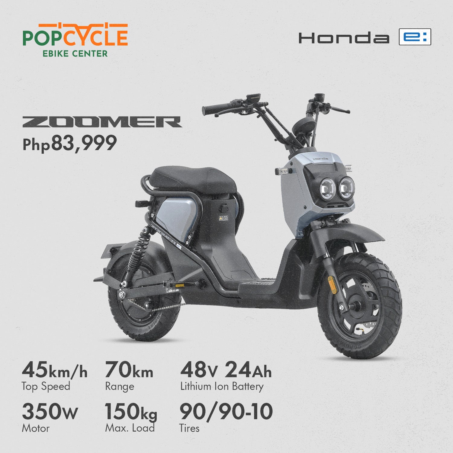 Honda E Zoomer Electric Scooter – Popcycle Ebike Center