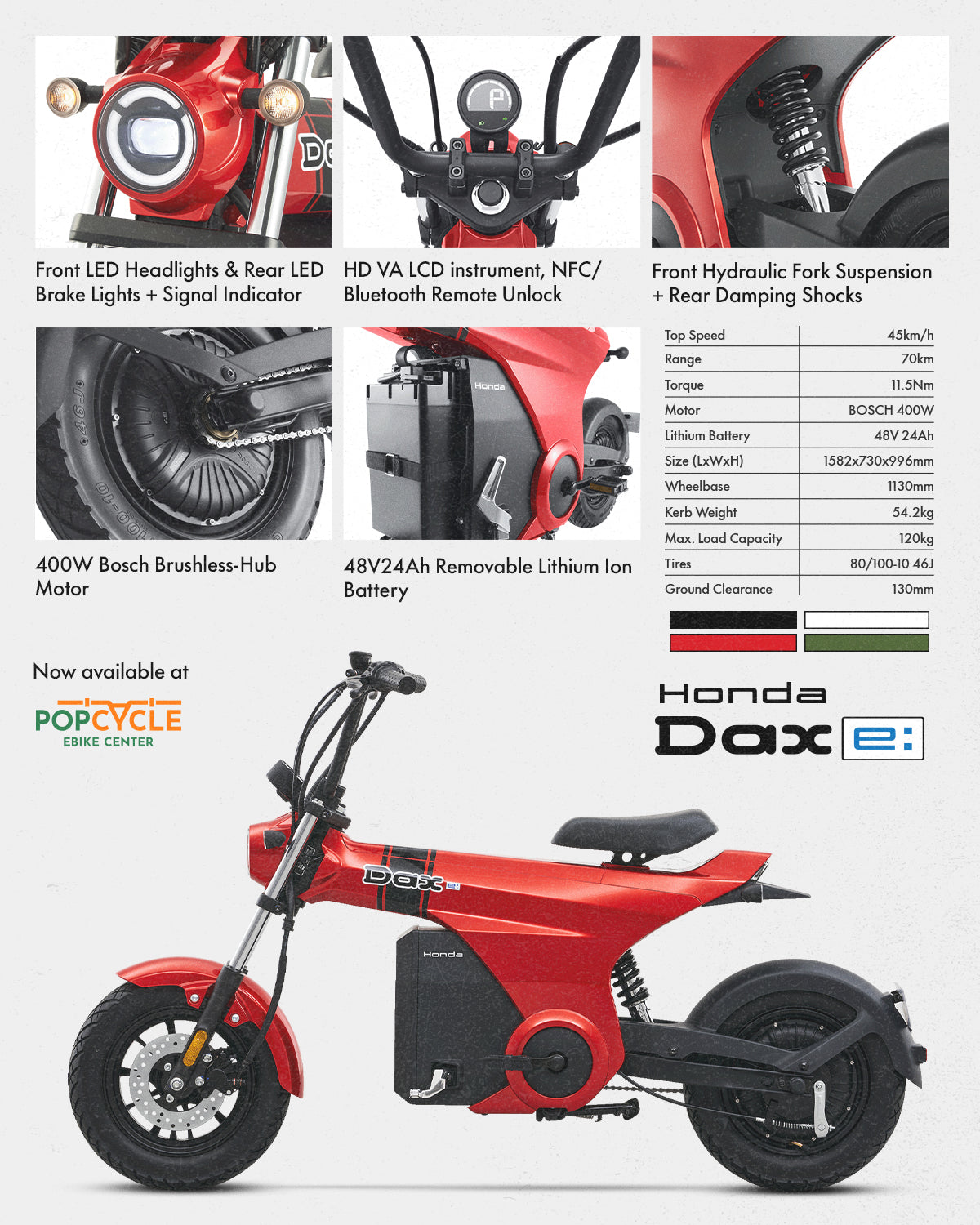 Honda m8 48v discount 20ah electric bike scooter