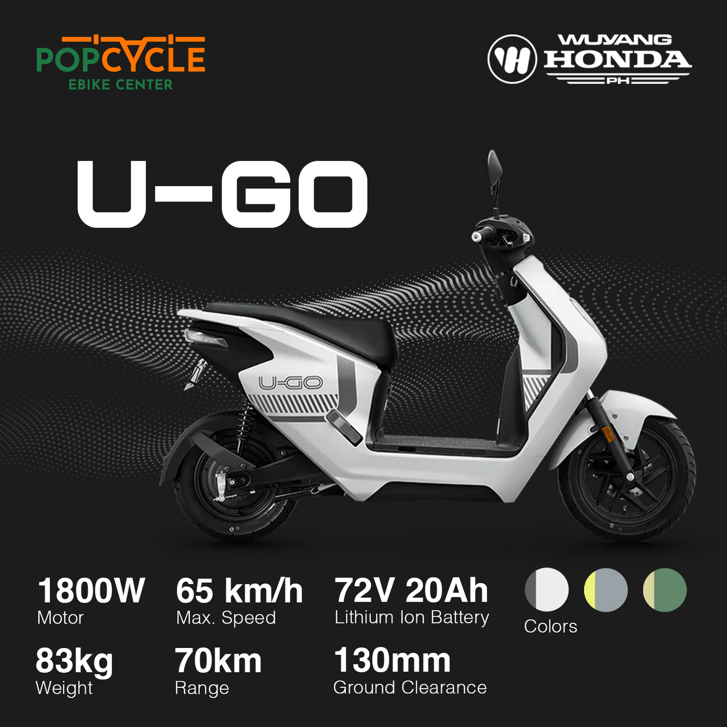Wuyang Honda U-GO Electric Scooter (Latest Version)