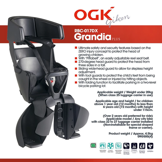 OGK - Child Rear Seat R- BC- 017DXPLUS (Black)